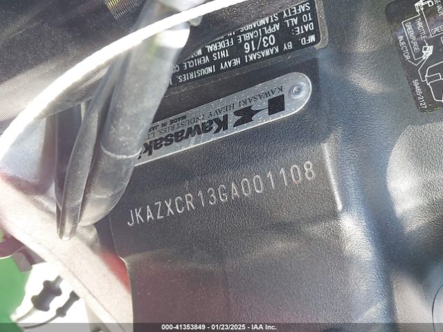 2016 KAWASAKI ZX1000 JKAZXCR13GA001108 Photo 9