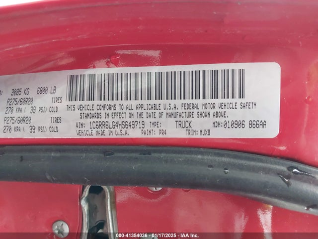1C6RR6LG4HS649719 RAM 1500