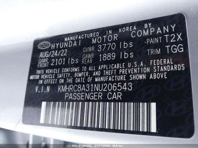 2022 HYUNDAI VENUE KMHRC8A31NU206543 Photo 8