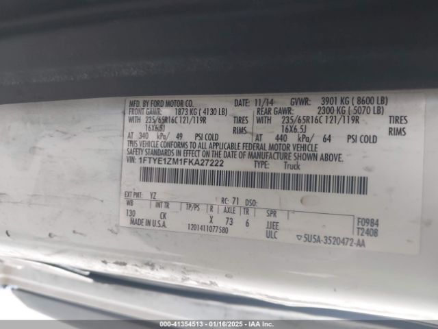 1FTYE1ZM1FKA27222 Ford Transit-150