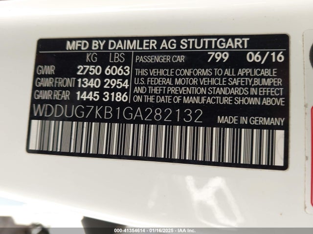 Mercedes-Benz Amg S 65 2016 WDDUG7KB1GA282132 Image 9