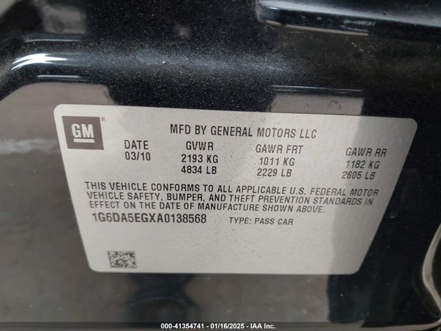 2010 CADILLAC CTS 1G6DA5EGXA0138568 Photo 8