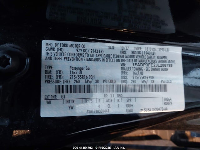 Ford FOCUS SE 2018 1FADP3FE2JL208789 Image 9
