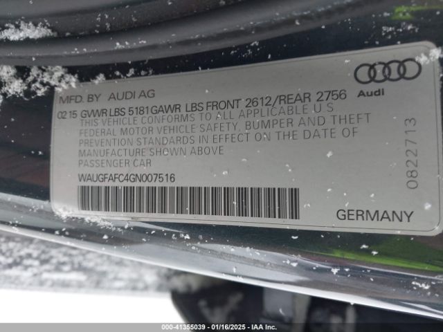 WAUGFAFC4GN007516 Audi A6 2.0t Premium Plus
