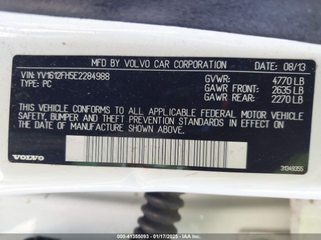 YV1612FH5E2284988 Volvo S60 T5