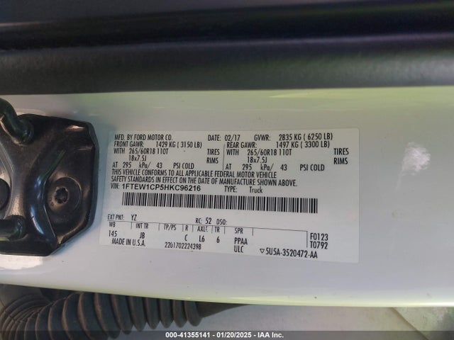 Ford F-150 Xlt 2017 1FTEW1CP5HKC96216 Image 9
