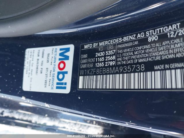 2021 MERCEDES-BENZ E 350 W1KZF8EB8MA935738 Photo 8