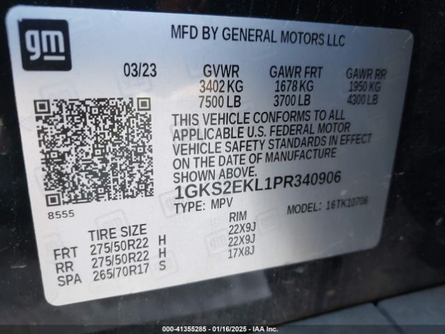 1GKS2EKL1PR340906 GMC Yukon 4wd Denali Ultimate