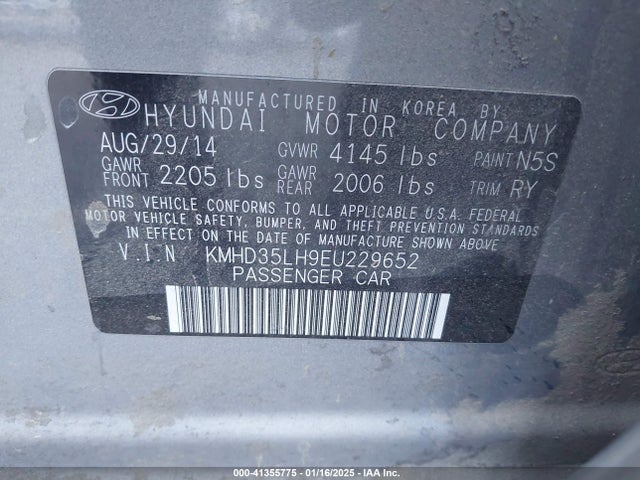 KMHD35LH9EU229652 Hyundai ELANTRA GT
