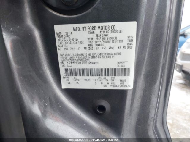 1FT7X2BT2EEB59870 Ford F-250 Xlt