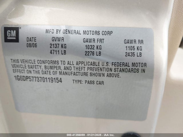 2007 CADILLAC CTS 1G6DP577370119154 Photo 8