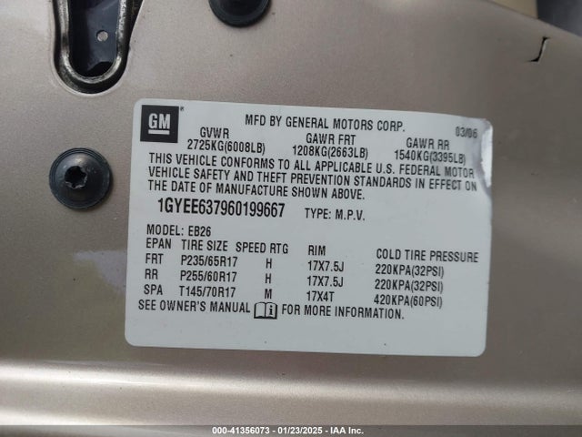 2006 CADILLAC SRX 1GYEE637960199667 Photo 8