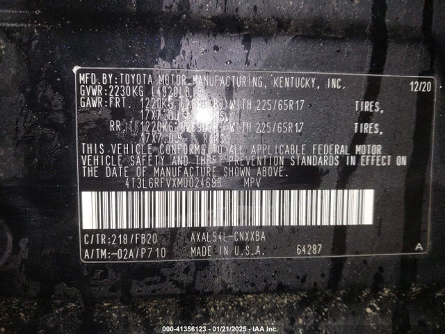 Toyota RAV4 2021 4T3L6RFVXMU024696 Image 9