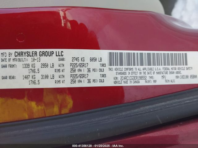 2C4RC1CG3ER198552 Chrysler Town & Country Touring-l