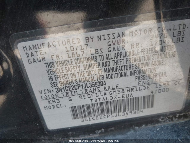 Nissan Versa Note Sv 2018 3N1CE2CP1JL359304 Image 9