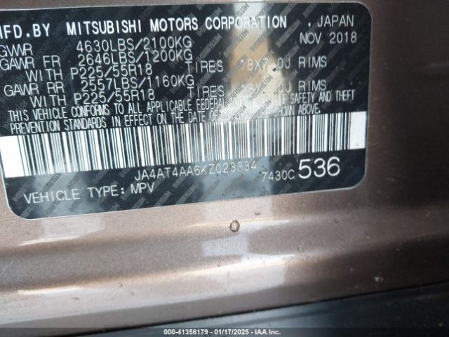 2019 MITSUBISHI ECLIPSE CROSS JA4AT4AA6KZ023334 Photo 8