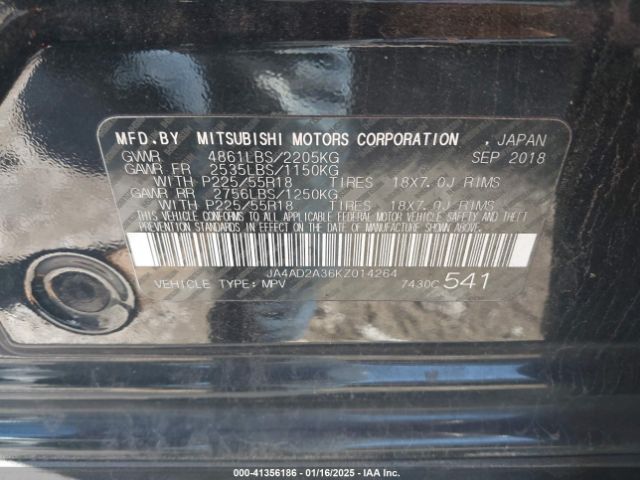 JA4AD2A36KZ014264 Mitsubishi Outlander Es