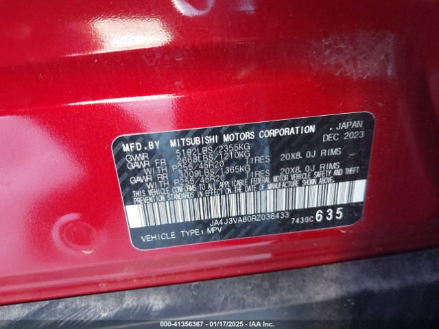 2024 MITSUBISHI OUTLANDER JA4J3VA80RZ036433 Photo 8