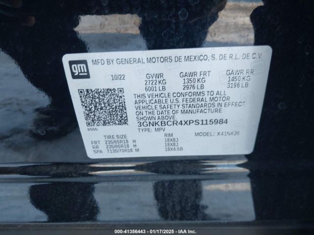3GNKBCR4XPS115984 Chevrolet Blazer Fwd 2lt