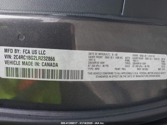 2C4RC1BG2LR232866 Chrysler Pacifica Touring L