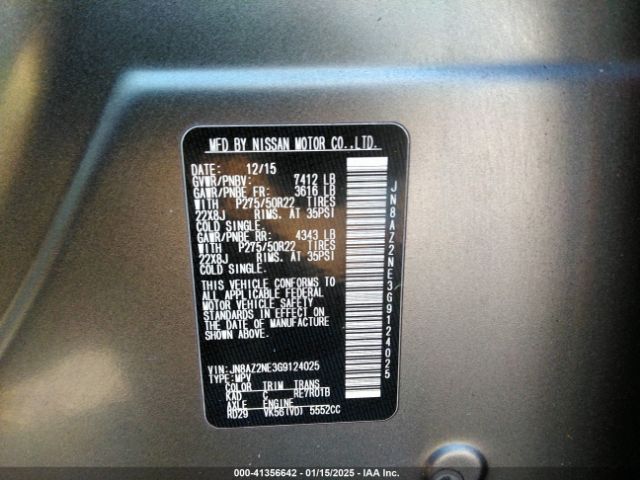 JN8AZ2NE3G9124025 Infiniti QX80