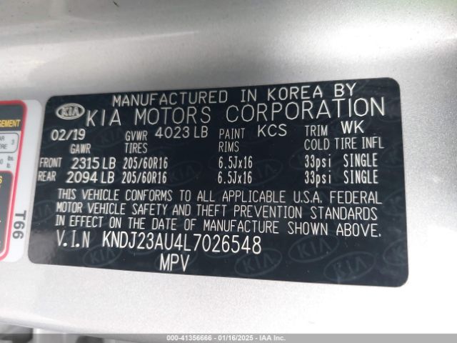 KNDJ23AU4L7026548 KIA SOUL S