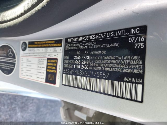 55SWF4KBXGU175557 Mercedes-Benz C 300 4matic/luxury 4matic/sport 4matic