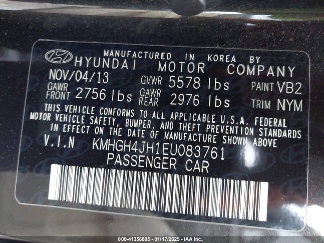 KMHGH4JH1EU083761 Hyundai Equus Ultimate