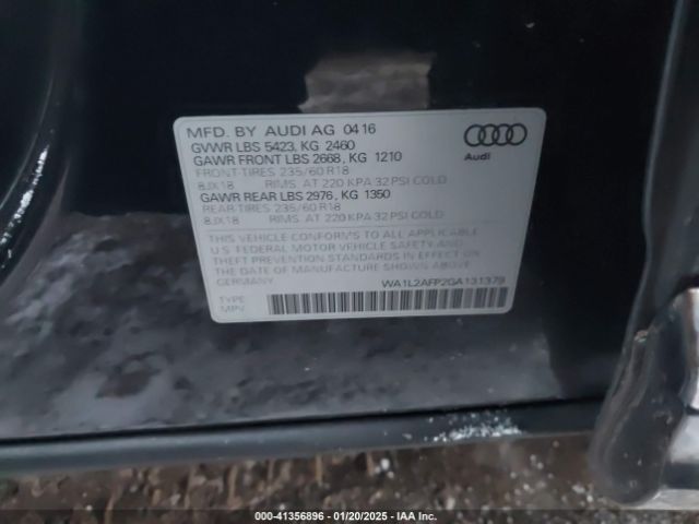 WA1L2AFP2GA131379 Audi Q5 2.0t Premium