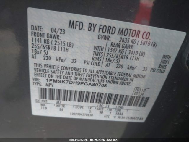 2023 FORD EXPLORER 1FMSK7DH9PGA89768 Photo 8