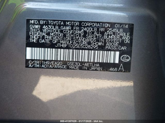 JTHBF1D25E5028295 Lexus IS 250