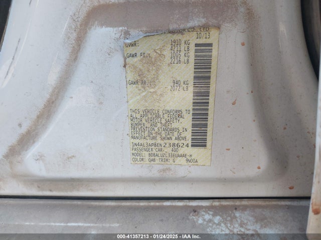 1N4AL3AP8EN238624 Nissan Altima 2.5 Sv