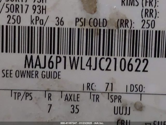 MAJ6P1WL4JC210622 Ford Ecosport Titanium