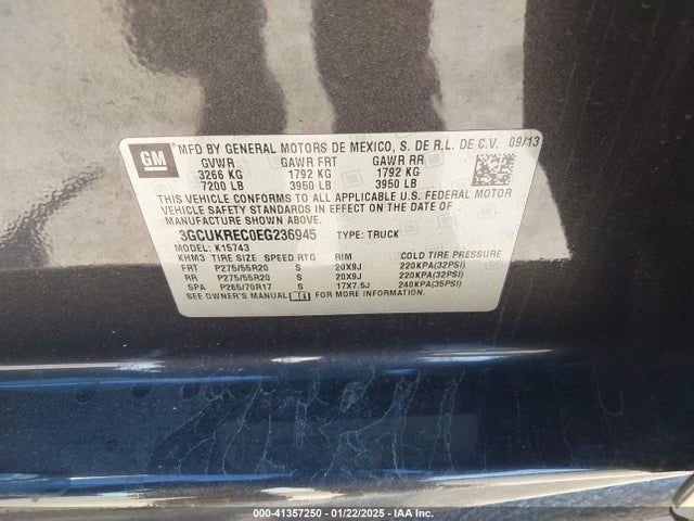 3GCUKREC0EG236945 Chevrolet Silverado 1500 1lt