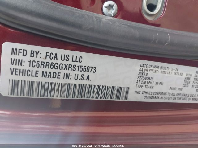1C6RR6GGXRS156073 RAM 1500 Classic