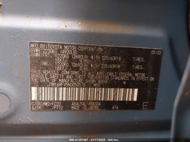 2022 TOYOTA RAV4 HYBRID JTM16RFV5ND050578 Photo 8
