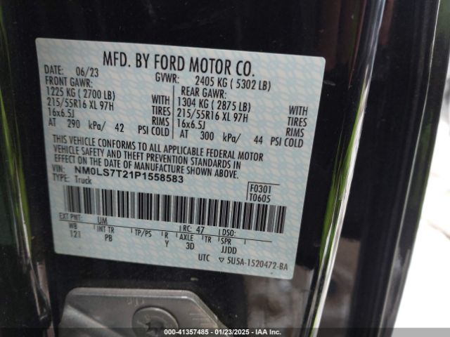 NM0LS7T21P1558583 Ford Transit Connect Xlt Cargo Van