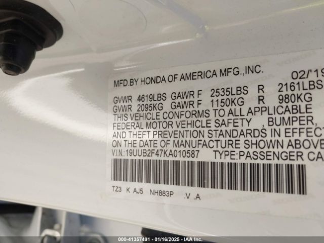 19UUB2F47KA010587 Acura Tlx Tech Pkg