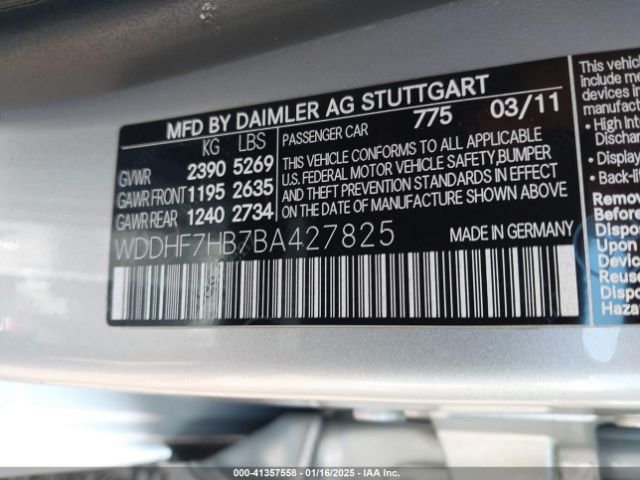 2011 MERCEDES-BENZ E 63 AMG WDDHF7HB7BA427825 Photo 8