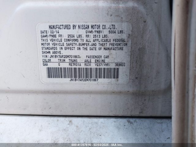 JN1BV7AR2EM701867 Infiniti Q50 Premium