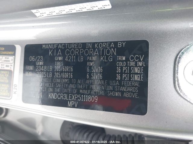 KNDCR3LEXP5111809 KIA NIRO EX