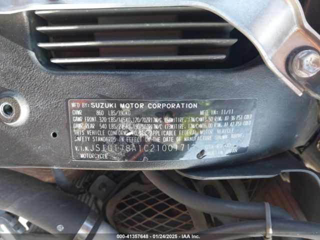 2012 SUZUKI GSX-R1000 JS1GT78A1C2100171 Photo 9