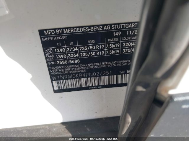 W1N9M0KB4PN027251 Mercedes-Benz Eqb 300 Suv 4matic