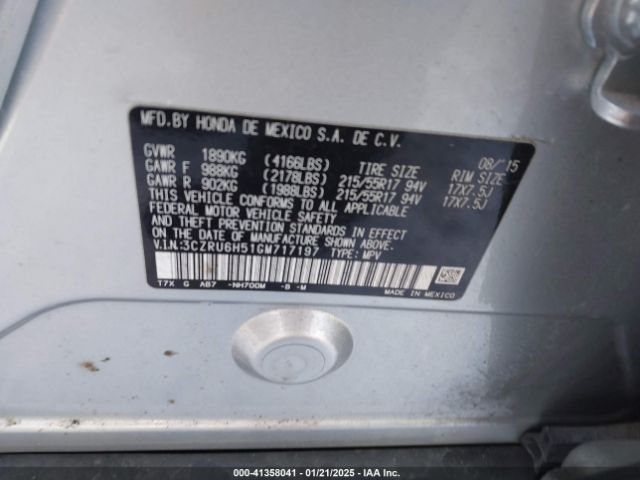 3CZRU6H51GM717197 Honda HR-V