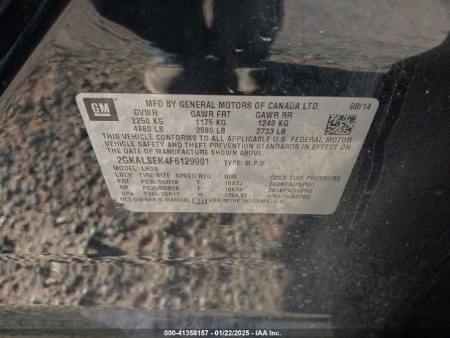 2GKALSEK4F6129901 GMC Terrain Slt-1