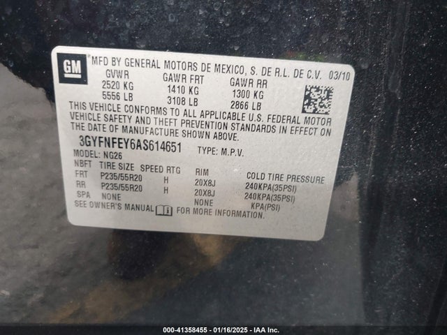 2010 CADILLAC SRX 3GYFNFEY6AS614651 Photo 8
