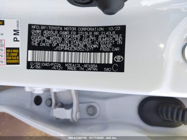 Toyota COROLLA SE 2024 JTDP4MCE3R3521677 Image 9