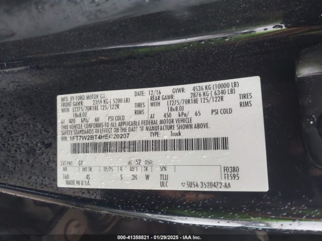 1FT7W2BT4HEC20207 Ford F-250 Xl