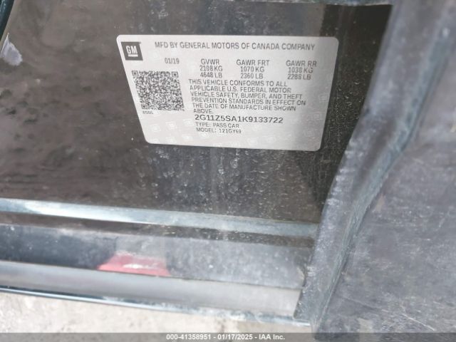 2G11Z5SA1K9133722 Chevrolet IMPALA LT