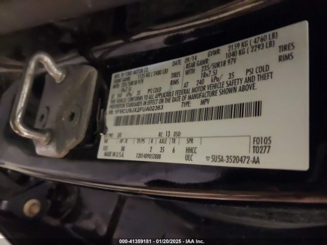 1FMCU9JX2FUA02363 Ford Escape Titanium